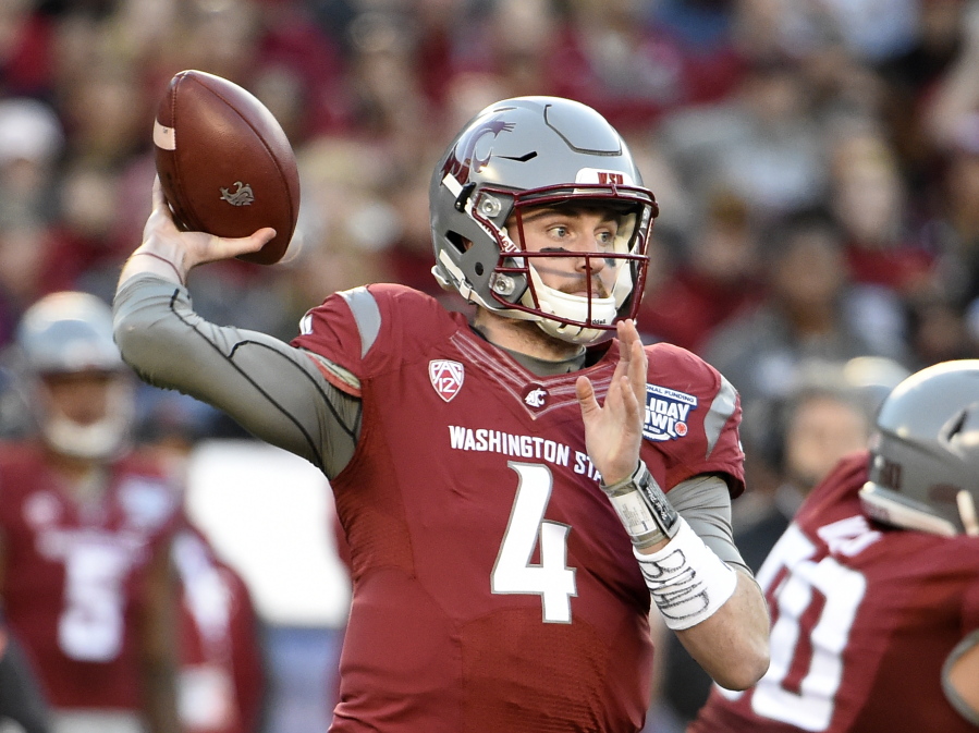 Washington State quarterback Luke Falk arrived at Washington State as a walk-on and mostly unknown. Now, the senior needs 2,700 passing yards and 28 touchdown passes to become the Pac-12 Conference’s all-time leader in those categories.