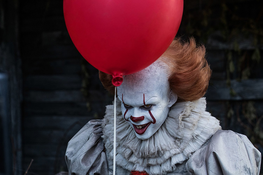 Bill Skarsgard stars as the clown Pennywise in “It.” Brooke Palmer/Warner Bros.