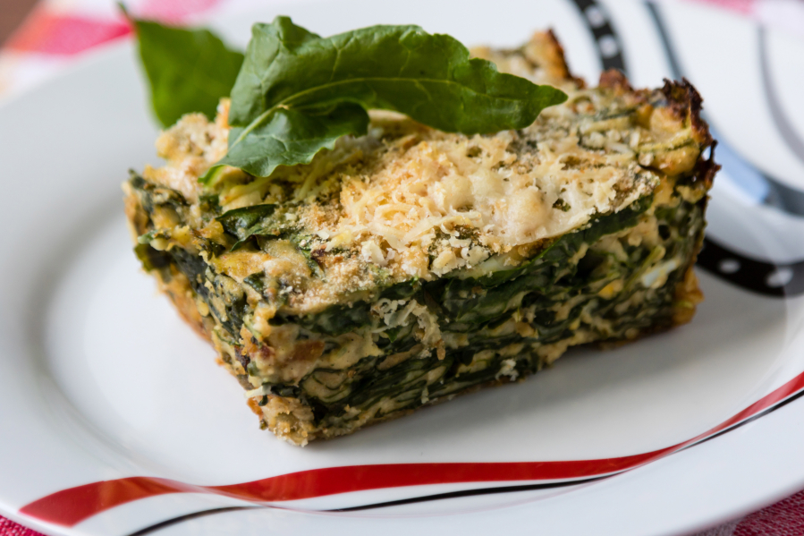 The author used a large bag of leftover spinach to make spinach souffle.
