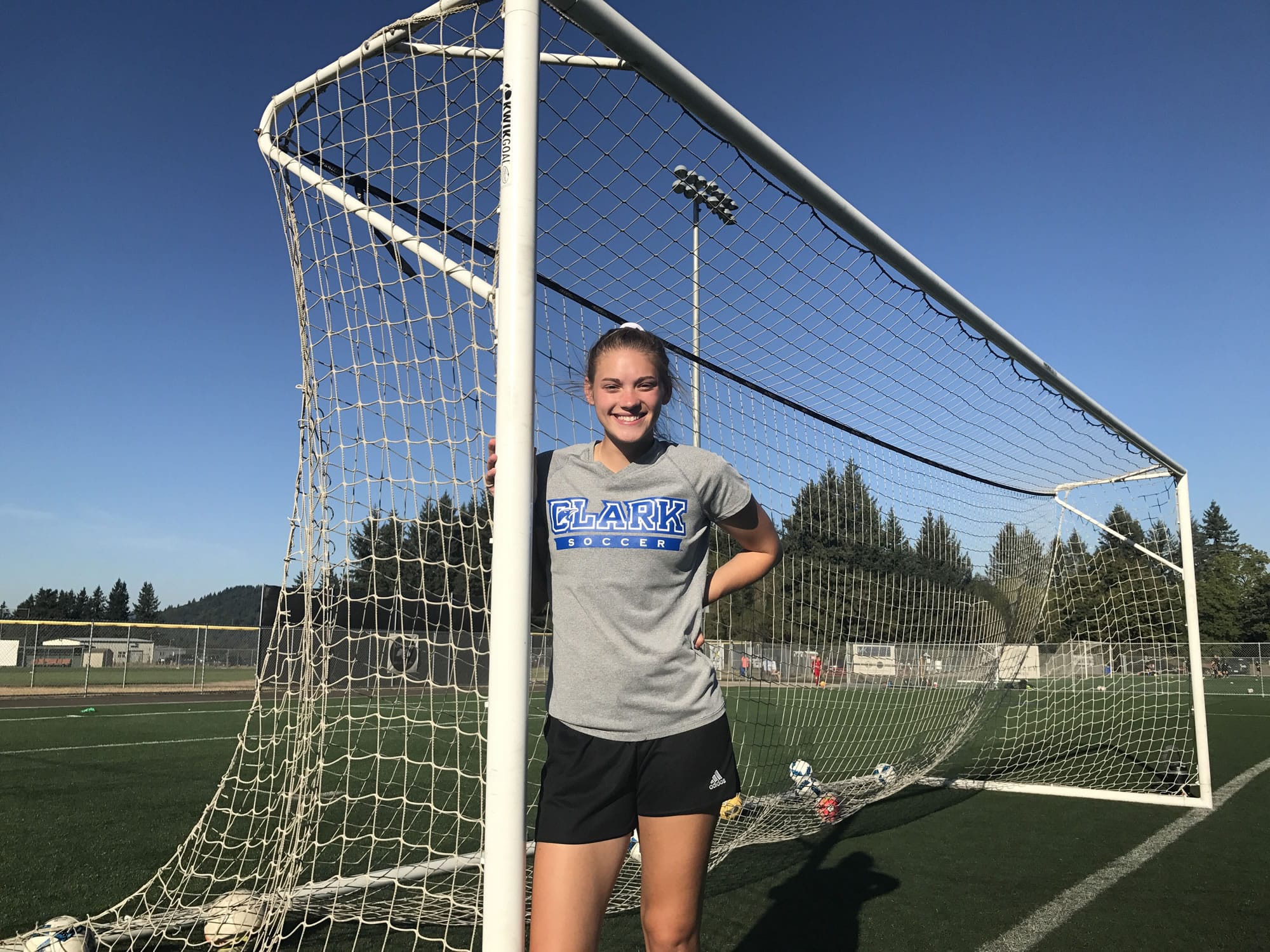 Clark College freshman defender Bailee McMahon said her mom, Nikki McElrath, is her favorite soccer player as well as her inspiration.