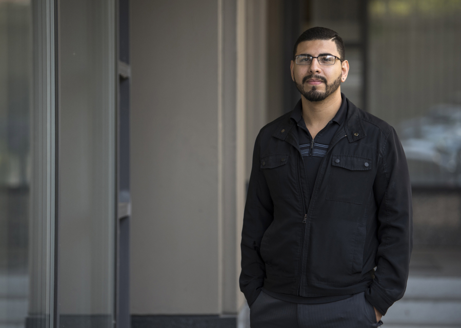 Vancouver’s Marco Chavez-Silva, 24, is pictured Aug. 25 outside his attorney’s downtown Vancouver office. Chavez emigrated from Guadalajara, Mexico, to the U.S. with his parents when he was 3 years old. Previously a DACA recipient, Chavez is facing deportation proceedings.