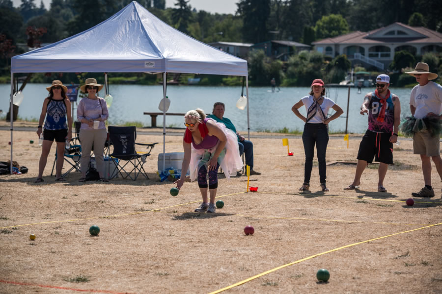 Woodland: Friends of the Woodland Library hosted a bocce ball tournament to raise money for the Woodland Community Library Building Fund.