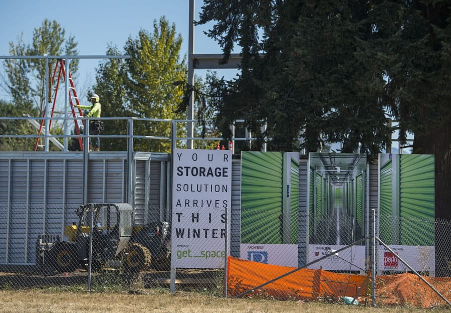 A second Get Space storage facility in Vancouver is under construction on Northeast Ward Road. Developers want to put the facilities in visible locations to draw customers, but city officials in Ridgefield and Battle Ground are both looking at where they want to allow storage facilities to operate.