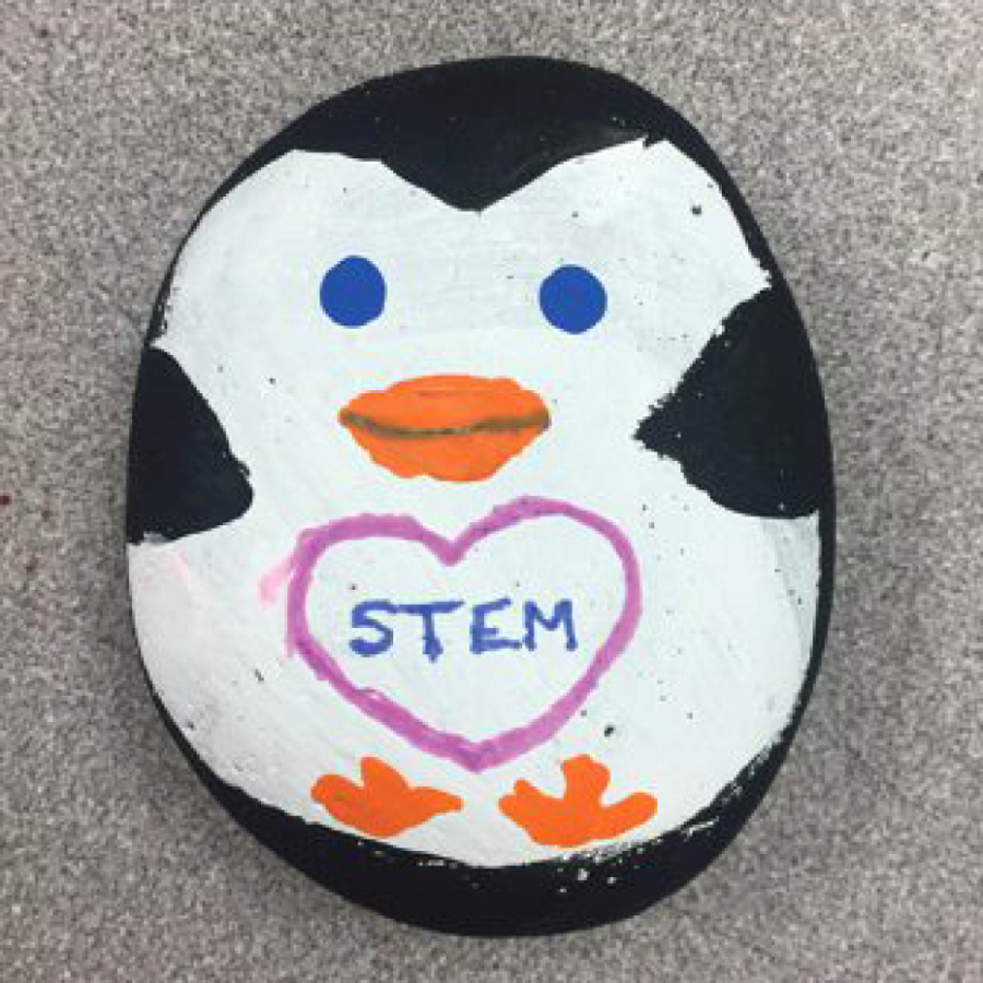 Clark College The Clark College penguin shows its love for STEM (science, technology, engineering and math) education.