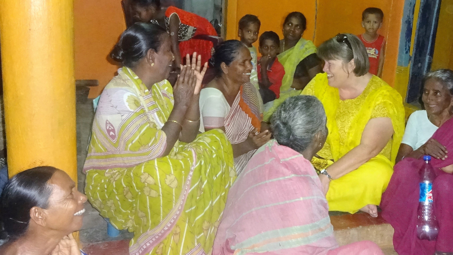 Bonnie Bourdage , second from right, of Vancouver started Sodhari to try and help widows in India. On a trip to meet with a group of 20 women, she said they grew close to each other, like sisters, thus giving her the name for her nonprofit. “Sodhari” means “sister” in Telugu.