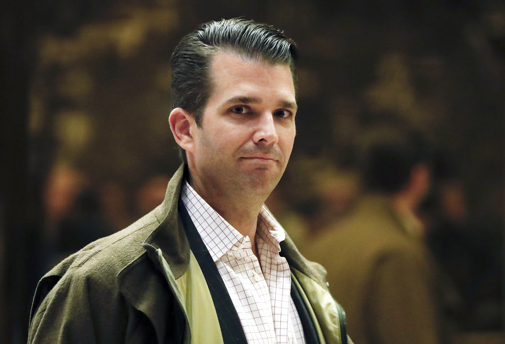 In this Nov. 16, 2016 photo, Donald Trump Jr., son of President-elect Donald Trump, walks from the elevator at Trump Tower in New York. Donald Trump Jr.'s scheduled visit to Capitol Hill on Thursday marks a new phase in the Senate investigation of Moscow's meddling in the 2016 election and a meeting that the president's eldest son had with Russians during the campaign. Staff from the Senate Judiciary Committee _ one of three congressional committees conducting investigations _ plan to privately interview the younger Trump.
