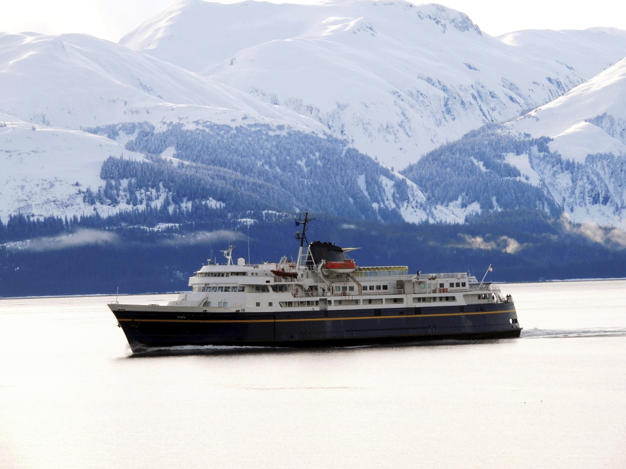 The former Alaska state ferry Taku in Alaska. The state has approved the high bid of KeyMar LLC to purchase the surplus ferry and turn it into a floating hotel in Portland.
