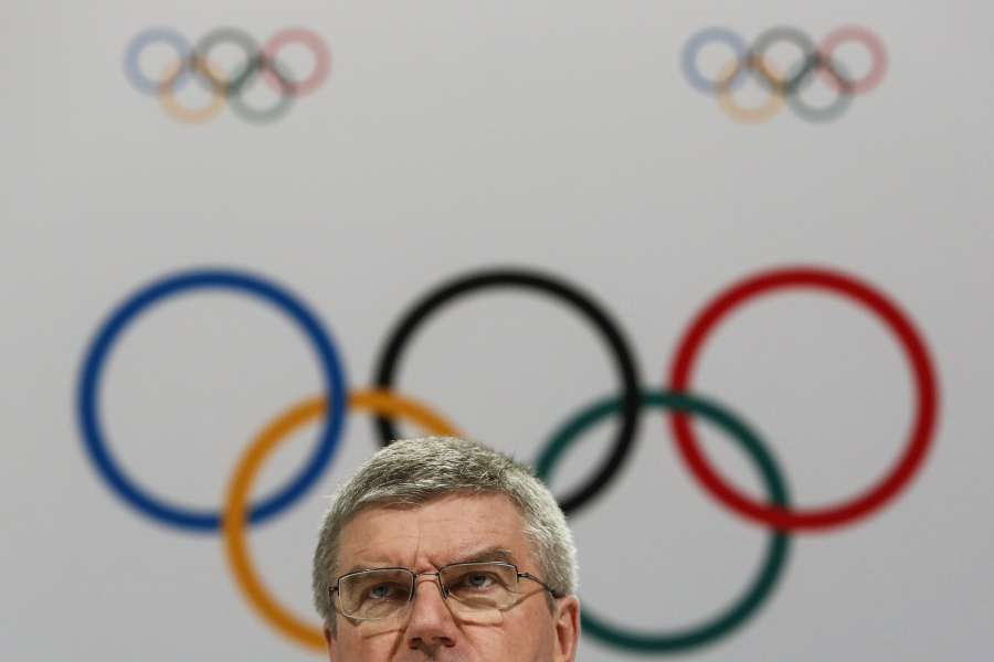 International Olympic Committee President Thomas Bach speaks at a press conference after the 128th IOC session in Kuala Lumpur, Malaysia. After a debacle in Boston, the U.S. Olympic Committee turned to Los Angeles to host the Olympics. That city commissioned a poll showing 88 percent of its residents supported bringing the Olympics back to Southern California. That overarching public support has been a cornerstone of the city’s bid, even though there are questions about whether anyone in Los Angeles is all that excited about an event that is still 11 years away.
