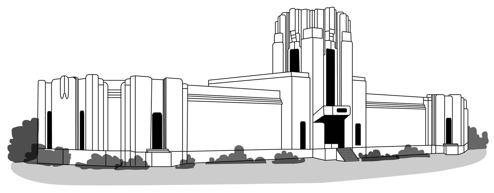 An artist’s depiction of what the Columbia Memorial Mausoleum would have looked like had it been completed.