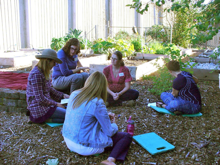 Hazel Dell: A group of 15 teachers, parents and garden educators met at the Hazel Dell School and Community Garden to discuss resources available from the Washington State University Master Gardener program and discuss future collaboration.