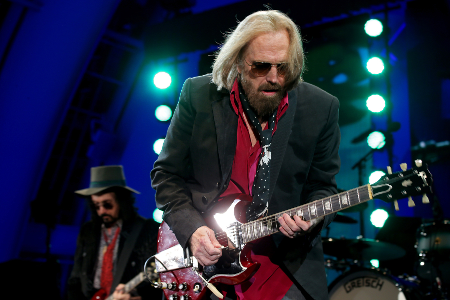 Tom Petty performs with The Heartbreakers on Sept. 21 at the Hollywood Bowl. Petty died Monday at age 66.
