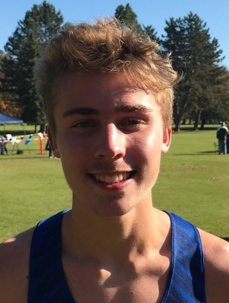 Ridgefield's Kyle Radosevich, 2A district cross country champion, Oct.