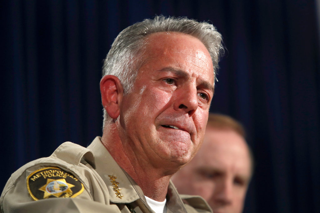 Clark County Sheriff Joe Lombardo listens to a question during a media briefing at Metro Police headquarters in Las Vegas Wednesday, Oct. 4, 2017. Investigators trying to figure out the Las Vegas gunman, Stephen Paddock's state of mind have so far been stymied by the secret life he appeared to lead before the attack on a country music concert on the Las Vegas Strip Sunday.