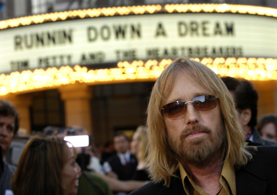In this Oct. 2, 2007 file photo, singer Tom Petty arrives at the world premiere of the documentary “Runnin’ Down a Dream: Tom Petty and the Heartbreakers” in Burbank, Calif. Petty has died at age 66. Spokeswoman Carla Sacks says Petty died Monday night, Oct. 2, 2017, at UCLA Medical Center in Los Angeles after he suffered cardiac arrest.