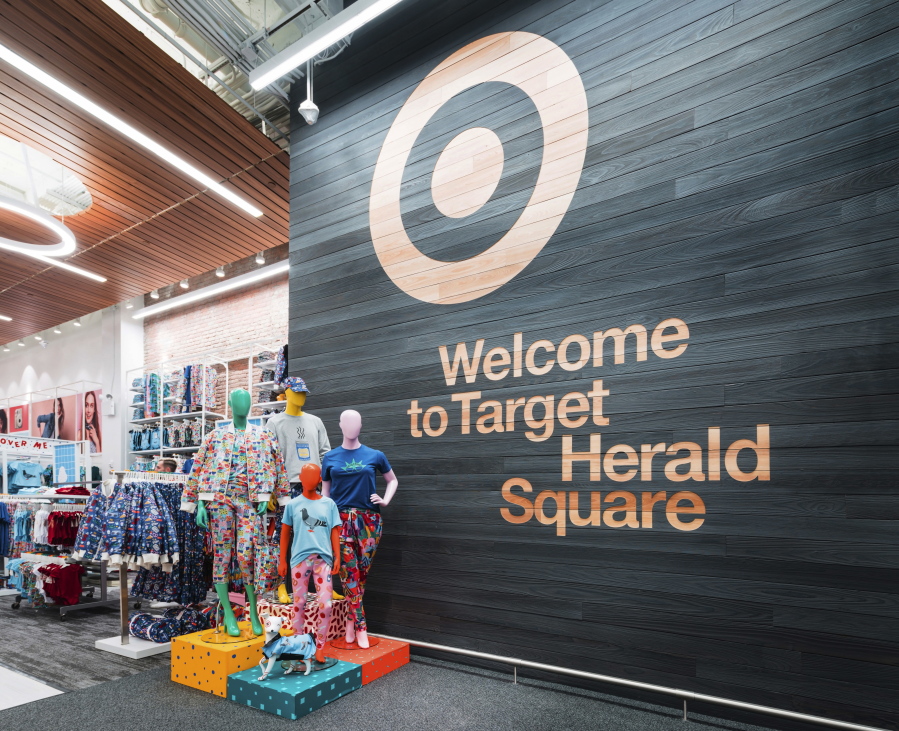 A display inside Target’s new location at Herald Square in New York.