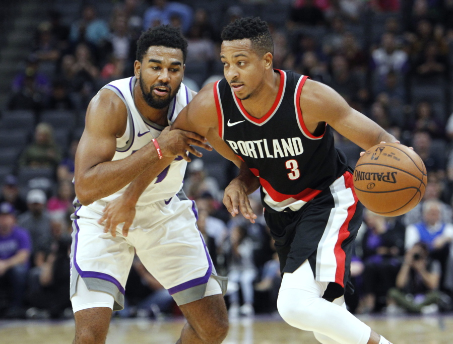 Portland Trail Blazers guard CJ McCollum (3) likely won’t be in the starting lineup Wednesday as he will be surving a one game suspension handed down by the NBA on Saturday.