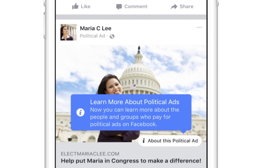Ads on Facebook will be more transparent. Days ahead of testimony at three congressional hearings, the company is taking new steps to verify advertisers and make all ads on the site more transparent. Executives for the social media company said on Oct. 27, they will verify political ad buyers, requiring them to reveal correct names and locations, and create new graphics on the site where users can click on the ads and find out more about the organizations or people behind them.