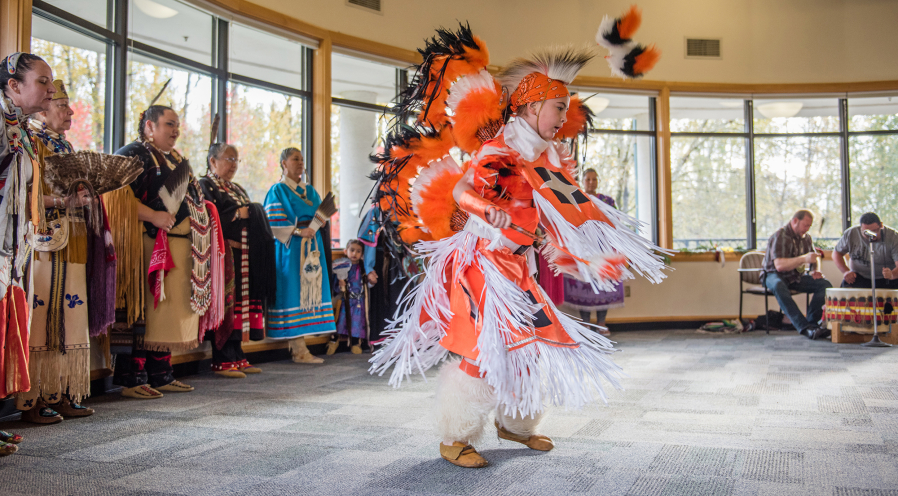 Photos courtesy City of Vancouver Members of the local Native American community gathered at the Water Resources Education Center to dance, sing, show off their regalia - and explain it all - during Native American Indian Cultural Heritage Month celebrations in November 2015 and 2016. This year, the celebration will be bigger and better than ever, organizers say.