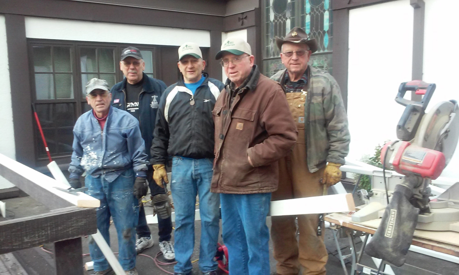 Brush Prairie: The Tuesday Guys from Bethel Lutheran Church in Brush Prairie learned that there was some rotten railing at St. Paul Lutheran Church in Vancouver, which is home to the Winter Hospitality Overflow, so they decided to go repair it.