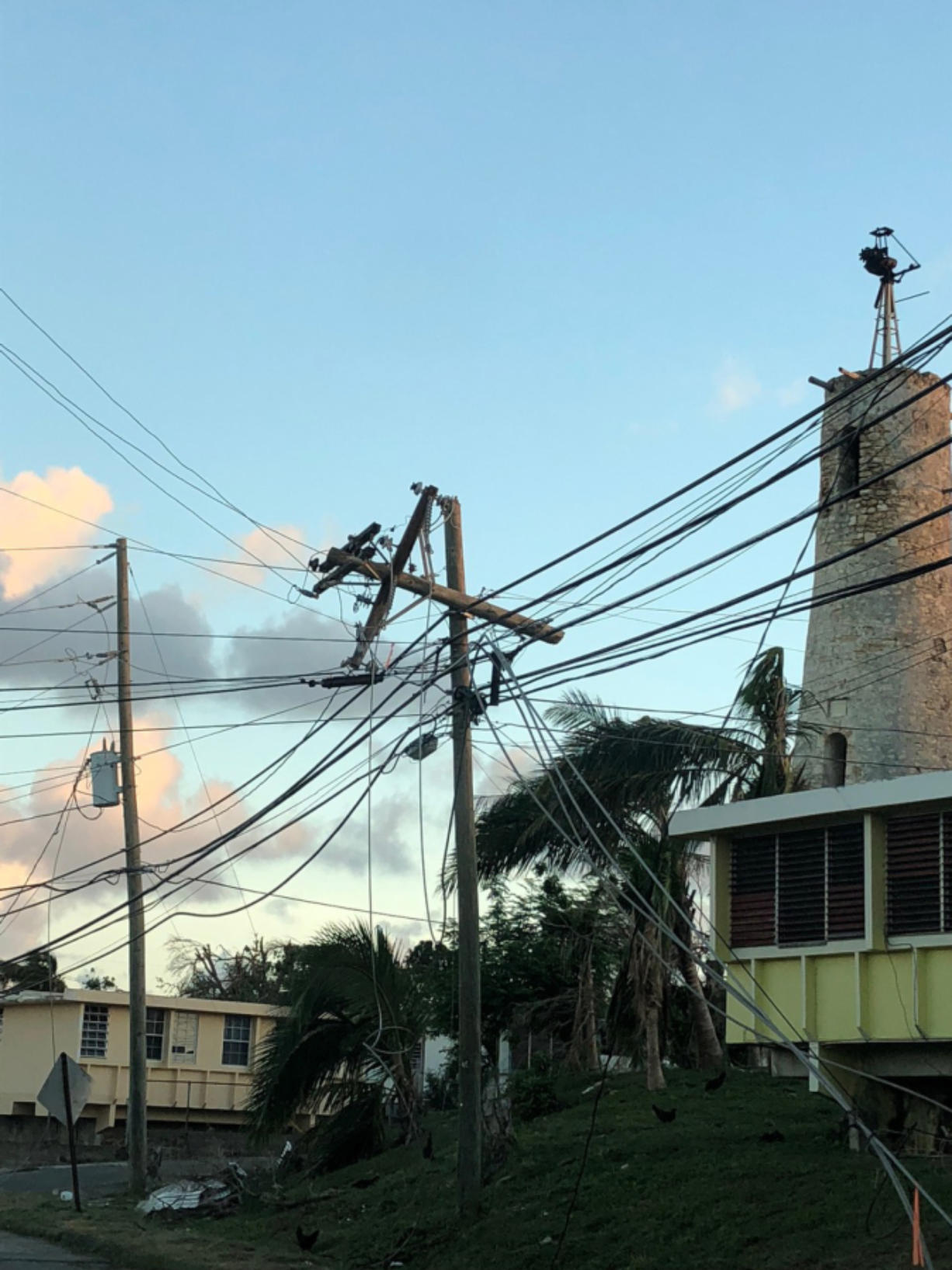 Don LiDrazzah of Vancouver has been in St. Croix for the past month helping rebuild power lines devastated by Hurricane Maria.