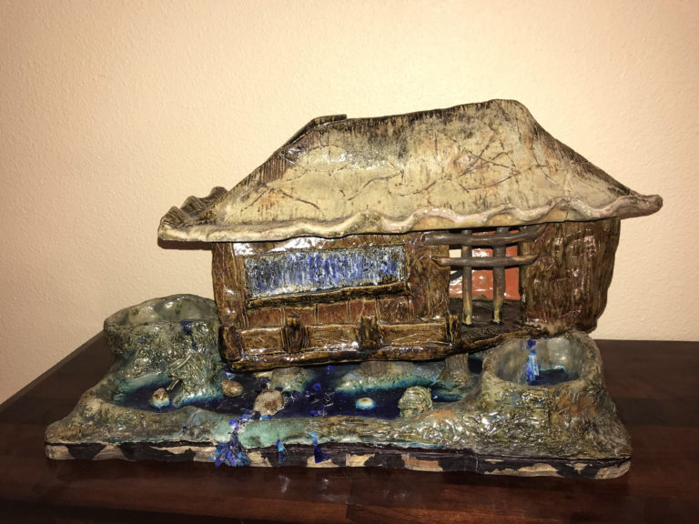 Kyle Brabec's sculpture "Chinese River Garden" earned honorable mention at the Southwest Washington High School Art Show last spring.