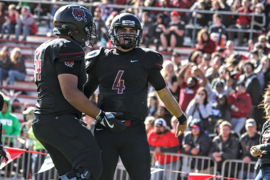 Central Washington quarterback Reilly Hennessey (4) has thrown for 2,286 yards and 26 touchdowns while leading the Wildcats to an undefeated regular season (Courtesy of CWU Athletics)