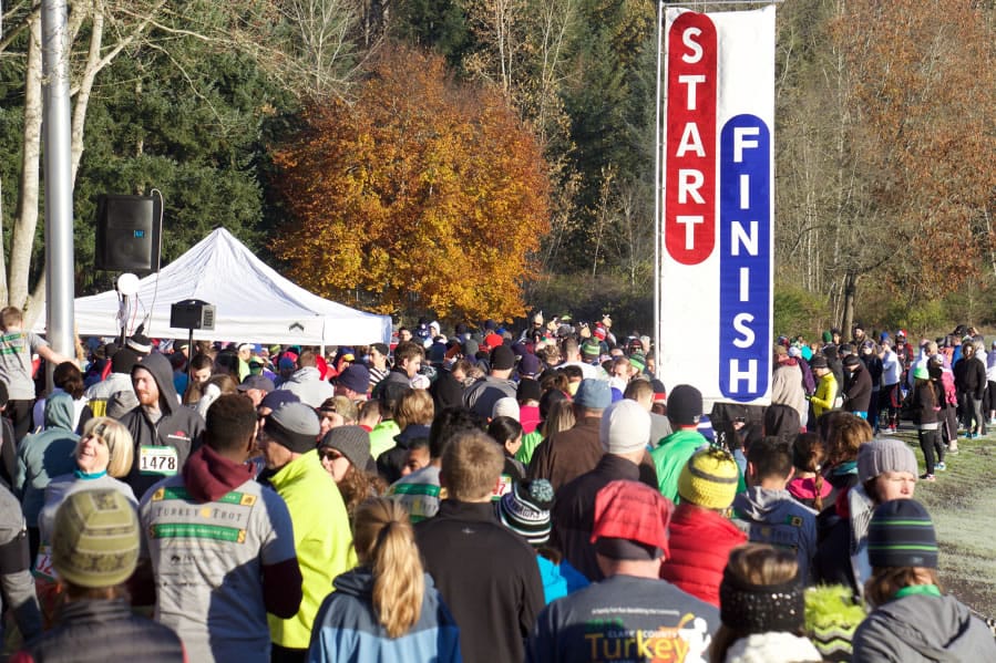 The Clark County Turkey Trot is an annual fun run that takes place Thanksgiving morning at the Salmon Creek Regional Park. All the proceeds benefit the Clark County Food Bank.