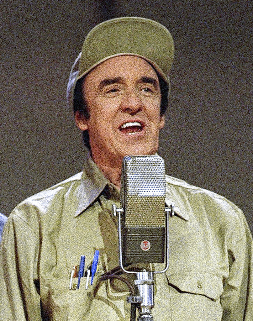 FILE - In this May 7, 1992 file photo, Jim Nabors, a cast member from "The Andy Griffith Show," appears in Nashville, Tenn.  Nabors died peacefully at his home in Honolulu on Thursday, Nov. 30, 2017, with his husband Stan Cadwallader at his side. He was 87.