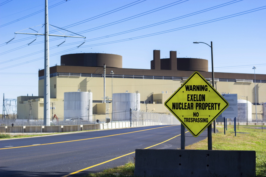 This Oct. 17, 2017 photo shows the Braidwood Nuclear Generating Station in Braceville, Ill. Radioactive waste continues to pour from Exelon’s Illinois nuclear power plants more than a decade after discovery of chronic leaks led to national outrage, a $1.2 million government settlement and a company vow to guard against future accidents, according to federal and state record reviewed by Better Government Association.