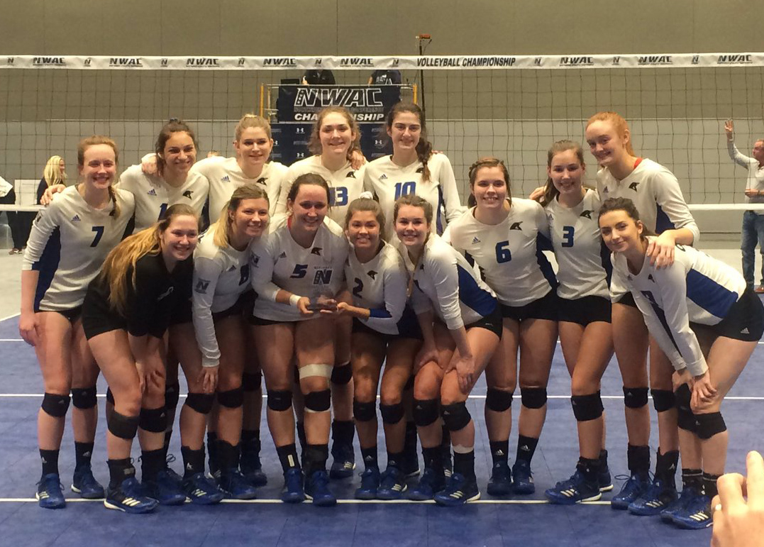 The Clark College volleyball team finished third at the NWAC championship on Saturday, Nov. 18, 2017 at the Tacoma Convention Center.