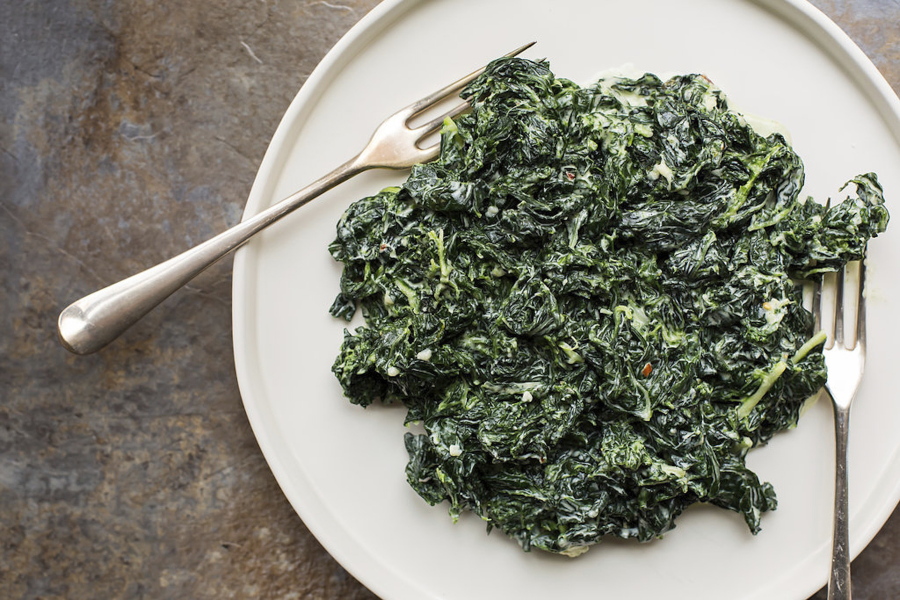 Creamed kale made with Parmesan cheese (Sarah E Crowder via AP)