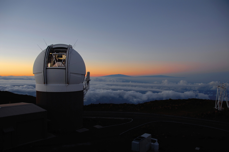 The Pan-STARRS1 Observatory on Haleakala, Maui, Hawaii, is shown at sunset in an undated file photo. Last month, the telescope spotted an object from another star system that’s passing through ours. It was given the name “Oumuamua,” which in Hawaiian means a messenger from afar arriving first.