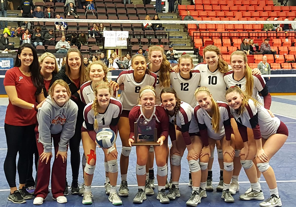 Prairie finished fifth at the 3A state volleyball tournament on Saturday, Nov. 11, 2017 at Kennewick.