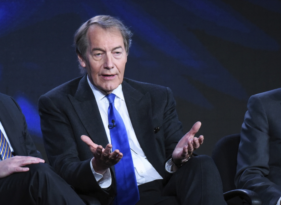Charlie Rose participates in the “CBS This Morning” panel at the CBS 2016 Winter TCA in Pasadena, Calif. The Washington Post says eight women have accused television host Charlie Rose of multiple unwanted sexual advances and inappropriate behavior. CBS News suspended Charlie Rose and PBS is to halt production and distribution of a show following the sexual harassment report.