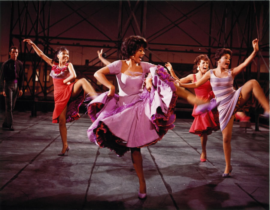 Rita Moreno, center, won a best supporting actress Oscar for the 1961 musical “West Side Story.” MGE Home Entertainment