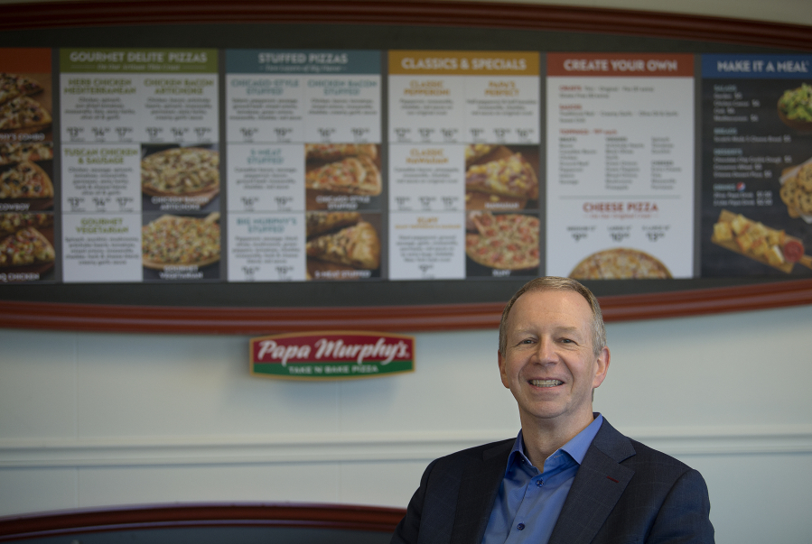 Papa Murphy’s CEO Weldon Spangler, seen in his Vancouver offices Tuesday morning, said the company’s biggest moves ahead are to embrace online sales and sell off its company-owned stores.