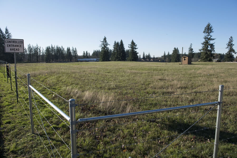 Holland Partner Group has applied to build a new 35-acre campus on this property, owned by Fisher Creek West LLC, as pictured Thursday morning. The campus would have three four-story office buildings, a market and 12 apartment buildings.