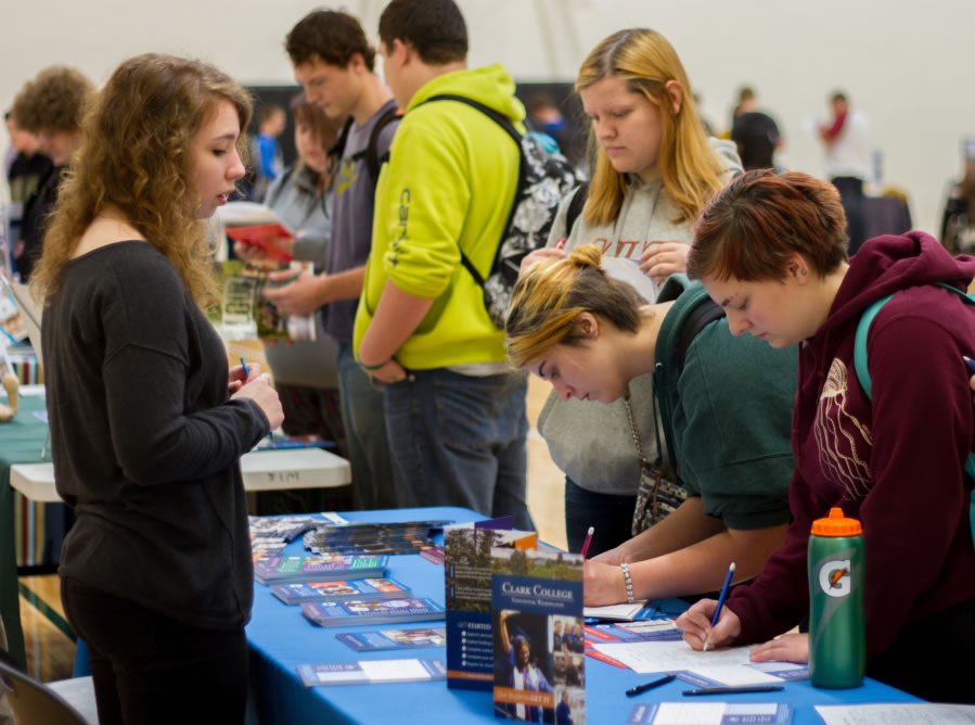 Woodland: Woodland High School hosted its first College Fair, where students could meet with representatives from nearly 20 colleges and trade schools from around the Pacific Northwest.