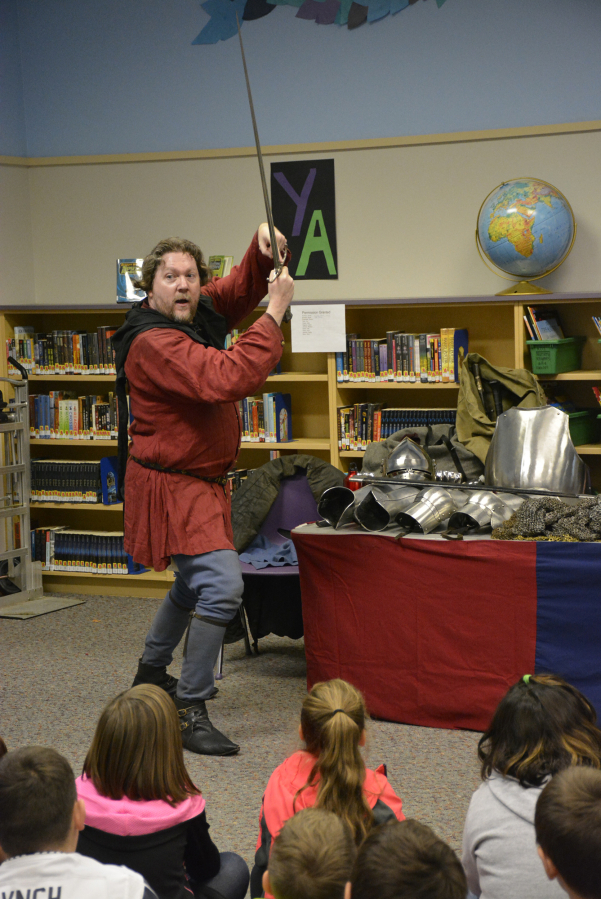 Washougal: The Knights of Veritas visited students at Hathaway Elementary School to teach students about medieval studies.