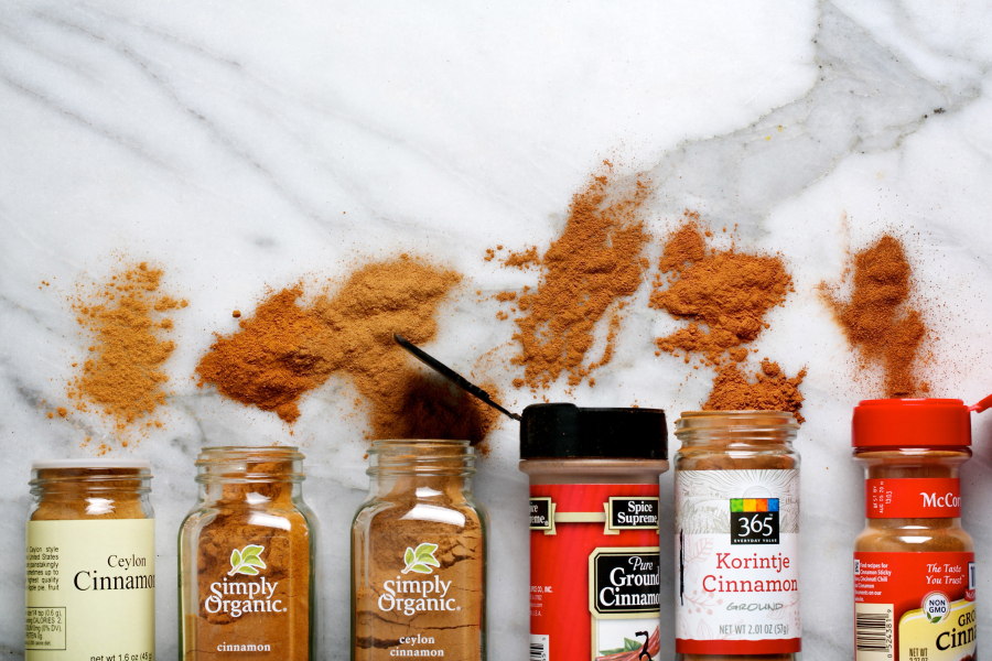 They might vary in color and aroma, but can the average palate tell the difference? For results of our taste test, keep reading. Badia brand cinnamon is not shown.