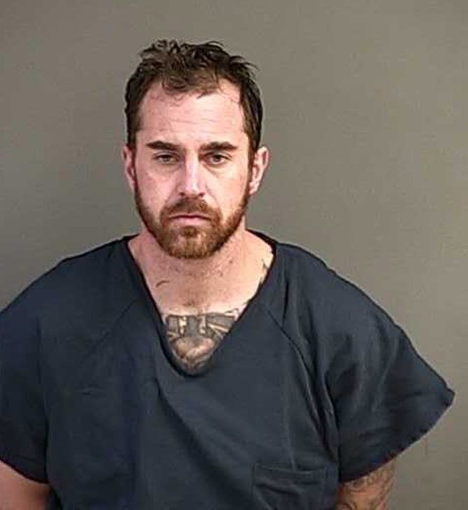 This undated photo provided by the Douglas County Sheriff’s office shows Jason Deschenes. Deschenes, from Vancouver, Wash., faces arson charges after vending machines were set ablaze at two Oregon hotels and a laundry business in the Roseburg, Ore., area.
