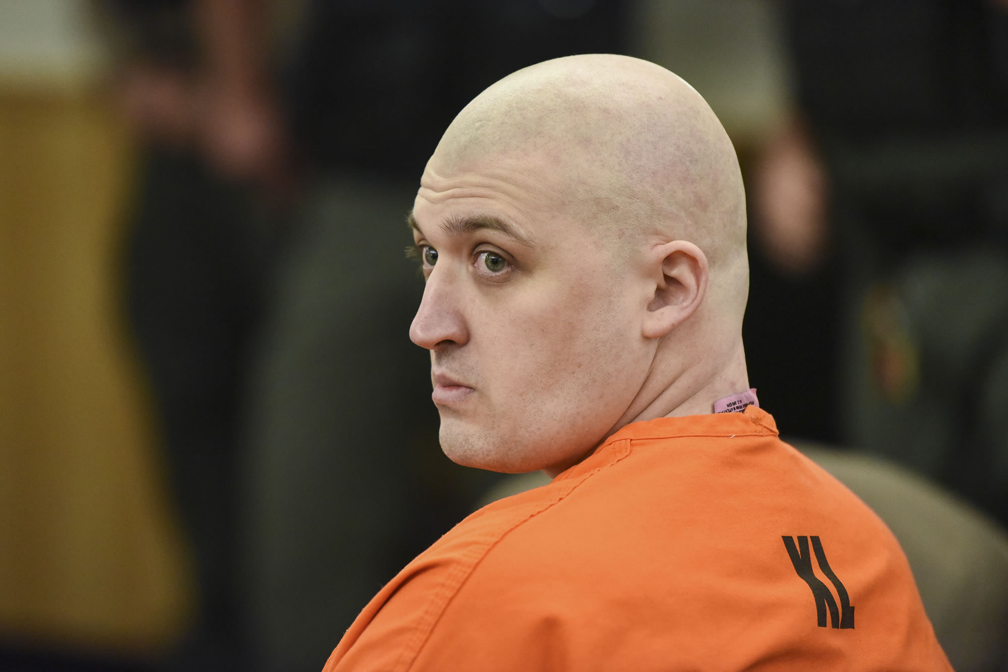 Triple murderer Brent Luyster appears in Clark County Superior Court Monday for his sentencing, which was delayed until Dec. 15 by Judge Robert Lewis.