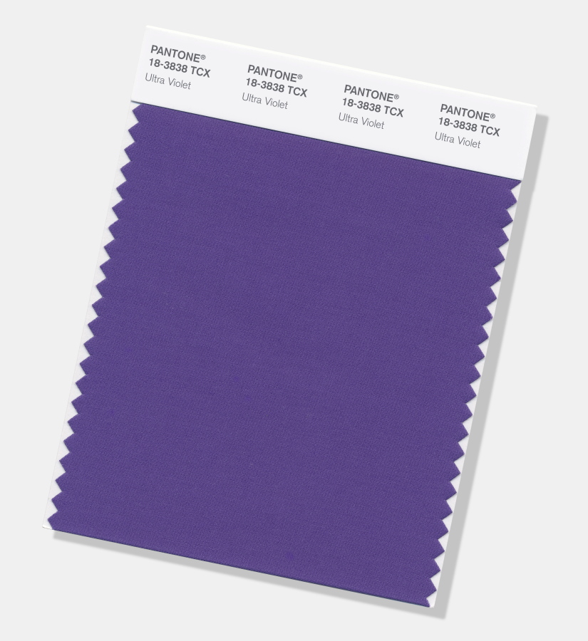 The Pantone Color of the Year for 2018, called “Ultra Violet.” Pantone Color Institute
