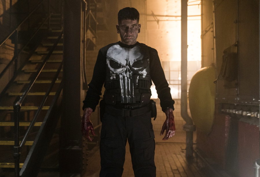 Jon Bernthal stars as Frank Castle in “Marvel’s The Punisher,” one of the many series based on comic books, currently streaming on Netflix.