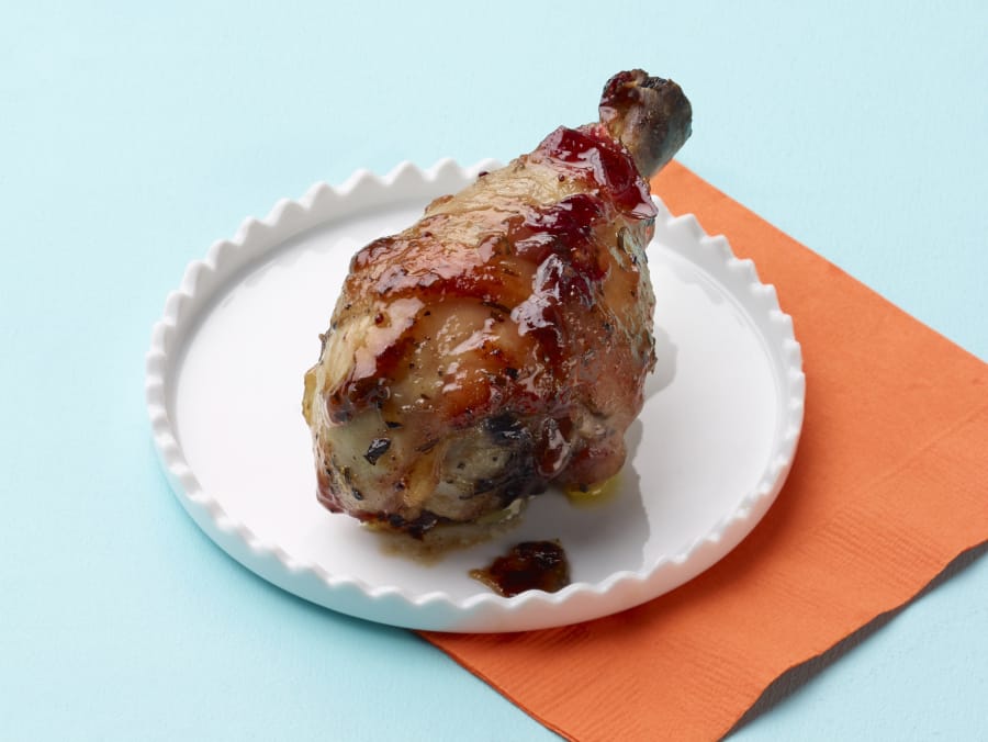 Maple and Cranberry Drumsticks are easy to make and fun to eat.