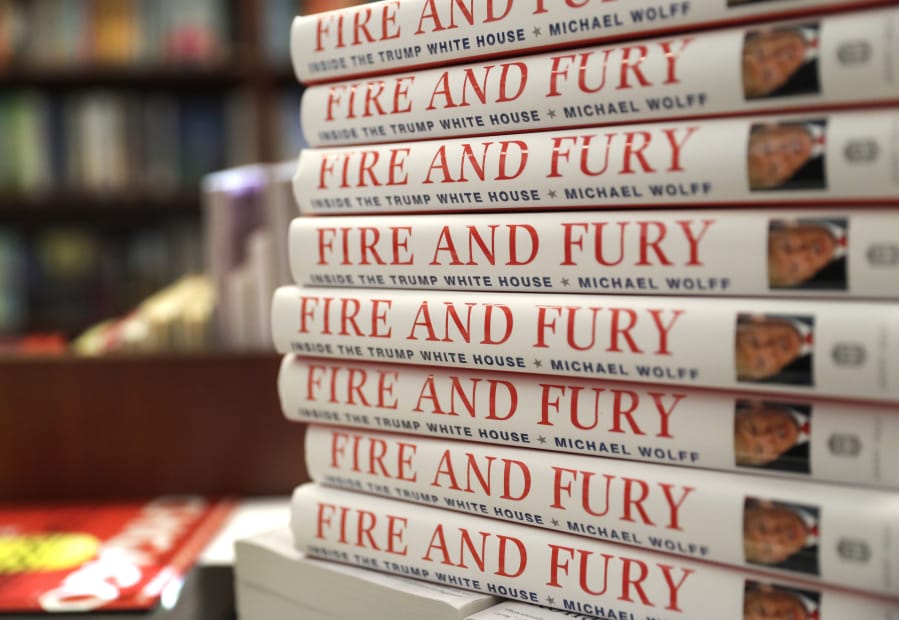 Copies of the book “Fire and Fury: Inside the Trump White House” by Michael Wolff are displayed at Barbara’s Bookstore in Chicago.