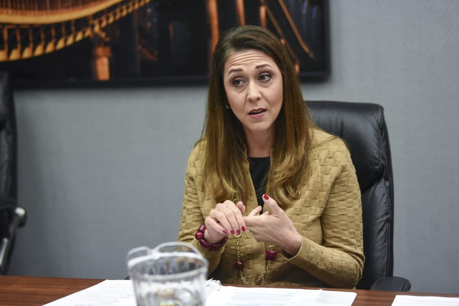 Rep. Jaime Herrera Beutler, R-Battle Ground, met with The Columbian Editorial Board on Wednesday. She said she’s working on legislation to make individual tax cuts from the tax overhaul permanent.