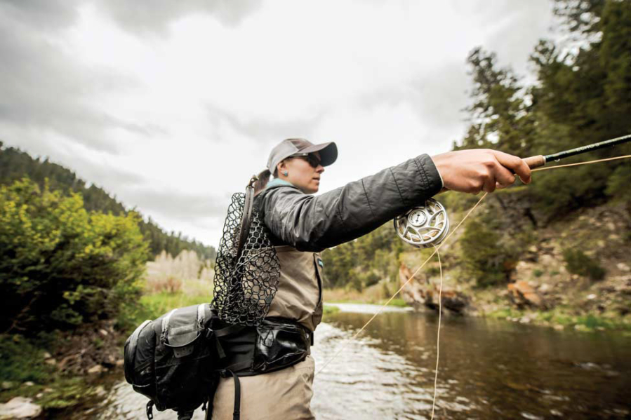 Camille Egdorf targets big trout in “Odd Man Out.” Photos by Costa Films