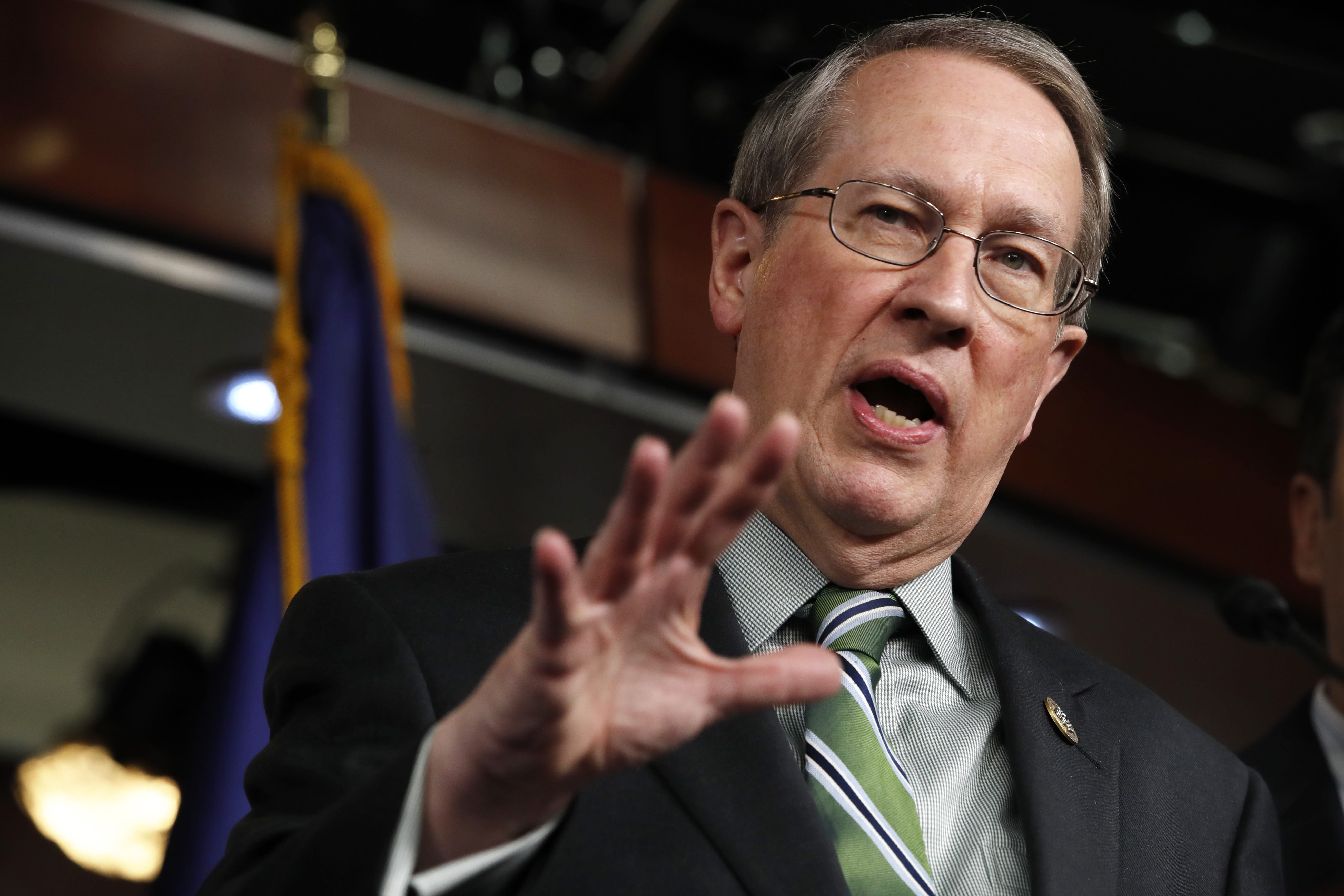 House Judiciary Committee Chairman Rep. Bob Goodlatte, R-Va., speaks about immigration, Wednesday, Jan. 10, 2018, on Capitol Hill in Washington. The news conference was on Goodlatte's immigration bill that would impact recipients of the Deferred Action for Childhood Arrivals (DACA) program.