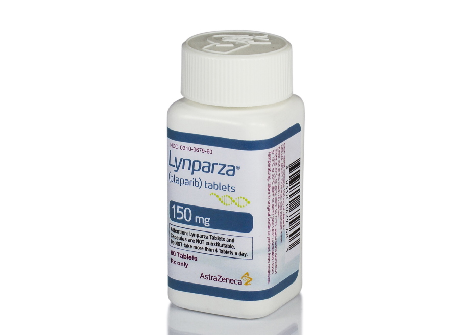 This photo provided by AstraZeneca shows a bottle of Lynparza. On Friday, Jan. 12, 2018, the Food and Drug Administration approved AstraZeneca PLC’s Lynparza, the first drug aimed at women with advanced breast cancer caused by an inherited flawed gene.